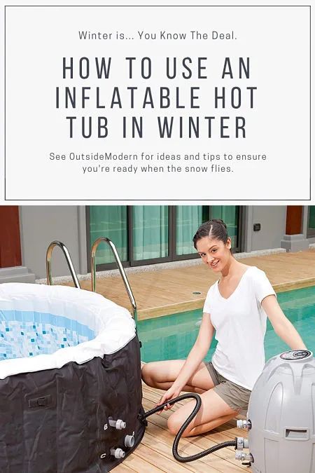 Soft Tub Surround Ideas, Hot Tub In Garage Ideas, Blow Up Hot Tub Deck Ideas, Hot Tub In Winter, Soft Tub Hot Tub, Soft Tub, Hot Tub Privacy, Patio Upgrade, Hot Tub Surround