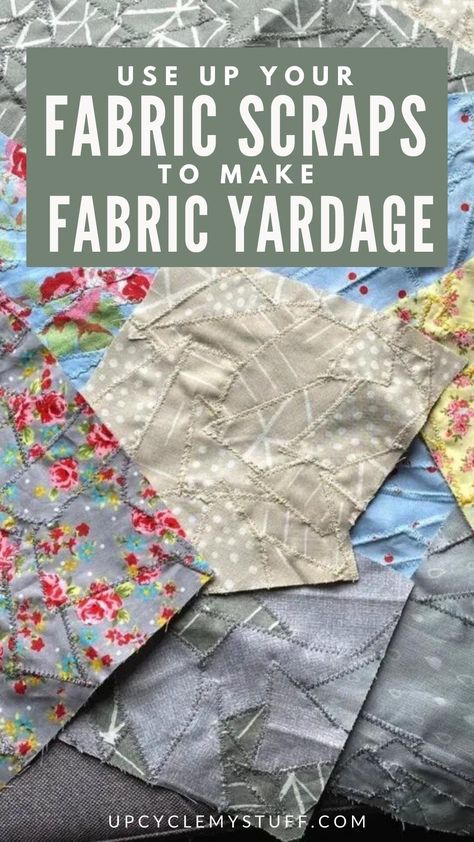 Looking for things to do with your leftover fabric scraps? Why not use your scraps to make new fabric? This step-by-step tutorial from Upcycle My Stuff will show you exactly how to create new fabric yardage from your odd-shaped scrap fabric that you can use in your next sewing projects. Use up that scrap fabric and create something beautiful! This is a fun way of scrap fabric management and perfect for scrap fabric crafts. Get the tutorial now! Leftover Fabric Crafts, Reuse Crafts, Owl Tutorial, Crumb Quilt, Scrap Fabric Crafts, Sewing Machine Projects, Scrap Fabric Projects, Quilted Gifts, Scrap Fabric