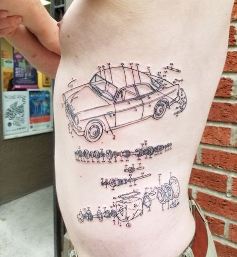 Seth Goodkind — TRUE LOVE TATTOO Gearbox Tattoo, Volvo Tattoo, True Love Art, Tattoo Written, Volvo 122, True Love Tattoo, Gallery Tattoo, Mechanic Tattoo