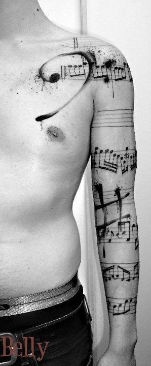 music-tattoos-16   tatuajes | Spanish tatuajes  |tatuajes para mujeres | tatuajes para hombres  | diseños de tatuajes http://amzn.to/28PQlav Tattoo Music, Petit Tattoo, Music Tattoo Designs, Note Tattoo, True Tattoo, Geniale Tattoos, Trash Polka, Music Tattoo, Music Tattoos