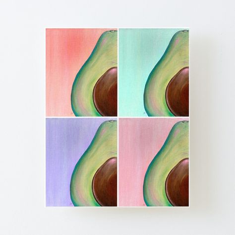 Grace Painting, Avocado Pattern, Avocado Art, Peach Art, Canvas Drawing, Coaster Sets, Simple Canvas Paintings, Easy Canvas, Cute Canvas Paintings