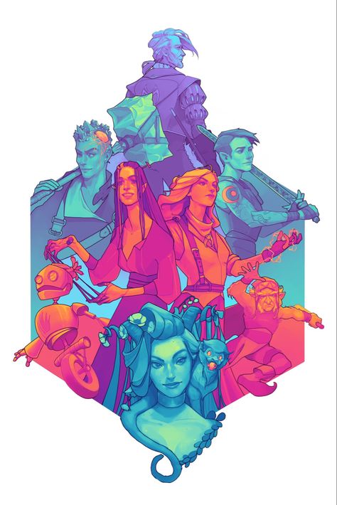 Critical Role Characters, Critical Role Campaign 2, Critical Role Art, Colorful Poster, Critical Role Fan Art, Mighty Nein, Vox Machina, Artist Alley, Star Wars Wallpaper