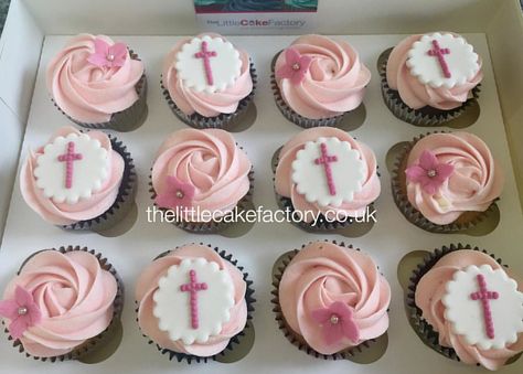 Communion Cupcakes, Comunion Cake, Baptism Cupcakes, Christening Cupcakes, Number Birthday Cakes, Cupcakes Vanilla, Holy Communion Cakes, Communion Cups, First Communion Decorations