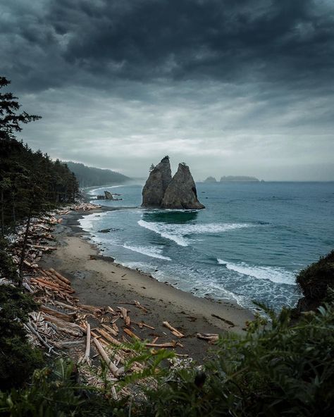 Explore Washington State on Instagram: “Olympic National Park - Rialto Beach. Tag who you would love to spend a day with here, below! Make the magic happen 🌿@chadtorkelsen” Pnw Travel, Rialto Beach, Oregon Washington, Washington Usa, Aesthetic Picture, Unique Beach, Spring Trip, Olympic National Park, On The Road Again