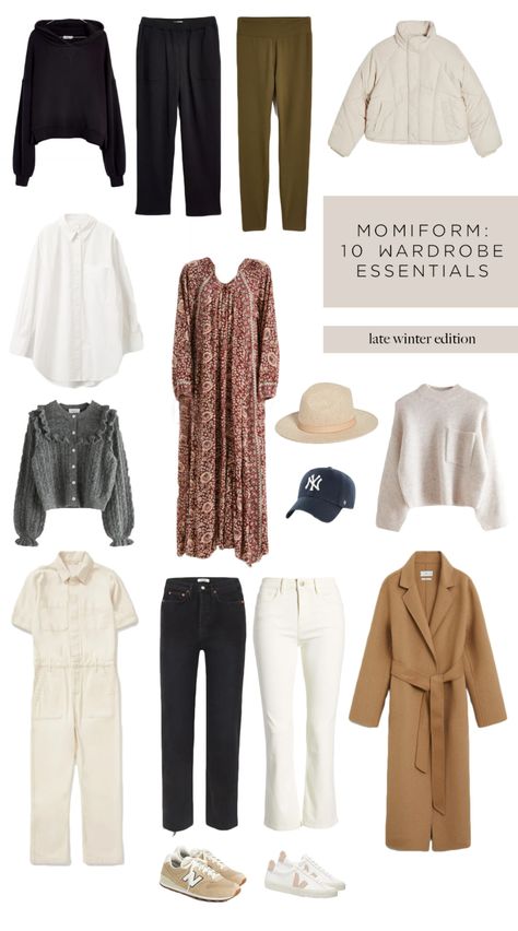 Late Winter Outfits, Late Winter Early Spring Outfits, Dress For The Weather, Dressy Spring Outfits, Spring Summer Capsule Wardrobe, Spring Wardrobe Essentials, 10 Essentials, Minimal Wardrobe, Outfits Dressy