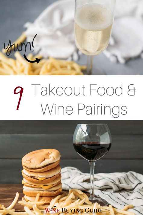 These delicious fast food and wine pairings are perfect for lazy evenings. Fast Food Wine Pairings, Fast Food And Wine Pairings, Wine Buying Guide, Red Wine Pairing, Wine Taster, Wine Country Gift Baskets, Best Fast Food, Takeout Food, Wine Pairings