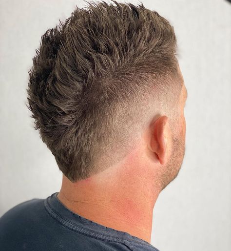 15 Faux Hawk Fade Haircuts for Stylish Men in 2021 Kids Mow Hawks, Mohawk Fade Boys, Boys Mullet, Fohawk Haircut Fade, Faux Hawk Men, Fohawk Haircut, Fade Hairstyle, Mohawk Haircut, Mohawk Hairstyles Men