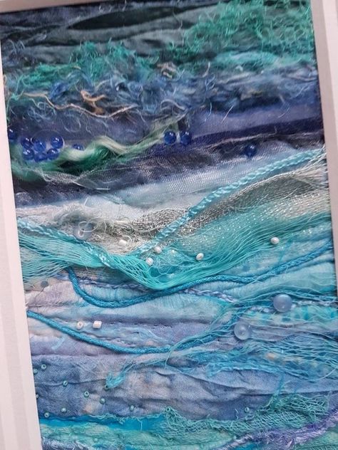 Fabric Seascapes, Sewn Art, Quilt Collage, Mind Map Art, Textile Artwork, A Level Textiles, Yoko Saito, Art Alevel, Gcse Art Sketchbook