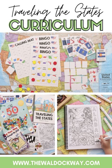 A new approach to homeschool geography. Traveling the States helps you travel to all 50 states in America in a unit study fashion which is appropriate for ALL ages! United States Geography, Study Fashion, Us Geography, Unit Studies Homeschool, Free Homeschool Curriculum, States And Capitals, Homeschool Geography, Homeschool Social Studies, Elementary Learning