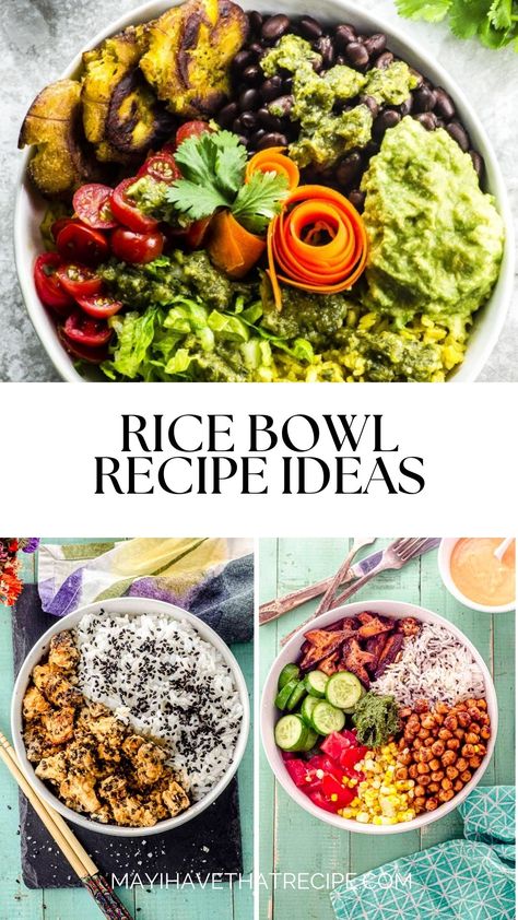 Add these rice bowl recipes to your weekly menu plan for a quick and exciting dinner. Vegetarian Rice Bowl, Vegan Rice Bowl, Rice Bowls Vegetarian, Rice Bowls Healthy, Rice Bowl Recipes, Vegetarian Rice, Shawarma Spices, Weekly Menu Plan, Healthy Rice