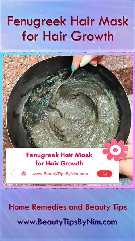 beautytipsbynim on Instagram: DIY Homemade Fenugreek (Methi) Hair Mask for Hair Growth. ⁣ ⁣ 🌟 Visit Link in Bio for Detailed Video This simple homemade remedy for hair… Methi Hair Mask, Fenugreek Hair Mask, Hair Mask For Hair Growth, Mask For Hair Growth, Hair Mask For Dandruff, Mask For Hair, Hair Pack, Diy Hair Mask, For Hair Growth