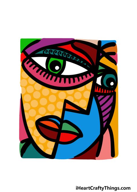 How To Draw An Abstract Face – A Step by Step Guide Head Abstract, Art Picasso, Picasso Style, Cubism Art, Picasso Paintings, Abstract Face Art, Colourful Abstract, Picasso Art, Abstract Drawing