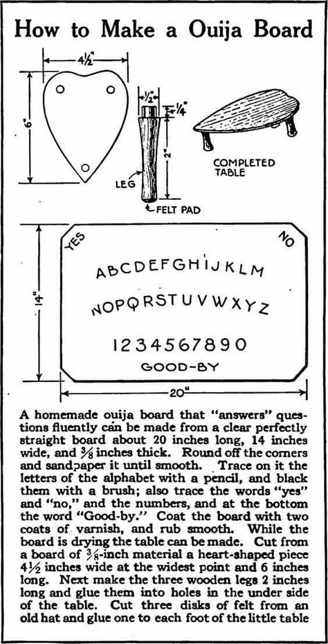 How To Make A Ouija Board How To Make A Ouija Board, Diy Ouija Board, Ouija Board Design, Wiccan Crafts, Spirit Board, Wiccan Spell Book, Book Of Shadow, Ouija Board, Wiccan Spells