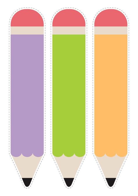 Pencil Printable Free, School Bookmarks Printable, Pencil Craft Ideas, Back To School Bookmarks Free Printable, Crayon Bookmark, School Stickers Free Printable, Bookmark Template Free Printables, Christian Stickers Free Printable, Pencil Printable