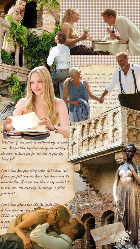 Letters to juliet #letterstojuliet #romeoandjuliet #amandaseyfried Juliet Movie, Letters To Juliet, Movie Collage, Vanessa Redgrave, New Movies To Watch, Tv Series To Watch, I Love Cinema, Tv Times, Movie Wallpapers