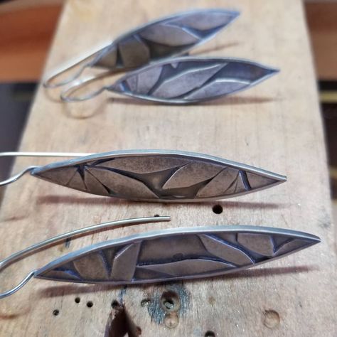 Heather Munion Jewelry on Instagram: “Earrings in progress! Fused sterling silver. #workinprogress #wip #earrings #earringsoftheday #ladysmith” Fused Silver Jewelry, Wax Carving, Handmade Jewelry Earrings, Polymer Crafts, Earring Ideas, Idea Board, Artistic Jewelry, Handmade Earrings, Jewelry Art