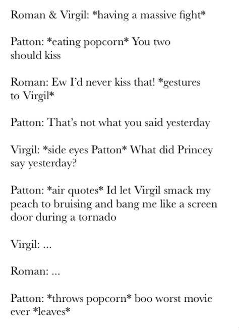 Virgil X Roman Incorrect Quotes, Roman X Virgil Fanart, Roman And Virgil, Roman X Virgil, Roman Sanders, Sanders Quotes, Jack And Mark, Sanders Sides, Thomas Sanders