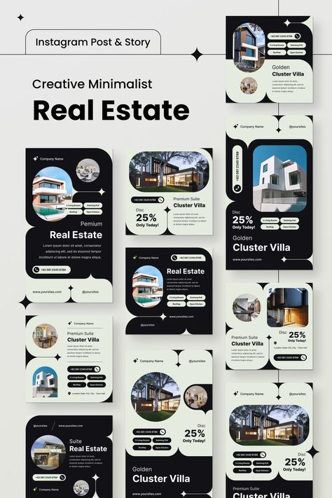 Creative real estate marketing social media posts