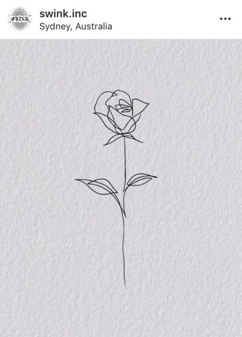 Athestic Tattoos, Small Rose Tattoo On Wrist Simple, Rose Simple Tattoo, Back Flower Tattoo Spine, Simplistic Flower Tattoo, Line Art Flower Tattoo, Sternum Flower Tattoo, One Line Flower Tattoo, Small Line Art Tattoos