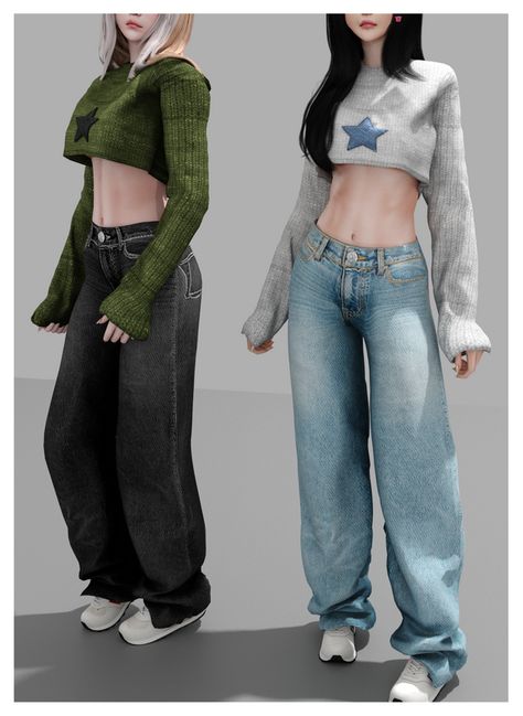 Sims 4 Baggy Jeans Cc, Sims 4 Cc Baggy Jeans, Sims Pants, The Sims 4 Pack, Sims4 Mod, Cc Clothing, Legacy Challenge, Sims 4 Tsr, The Sims 4 Pc