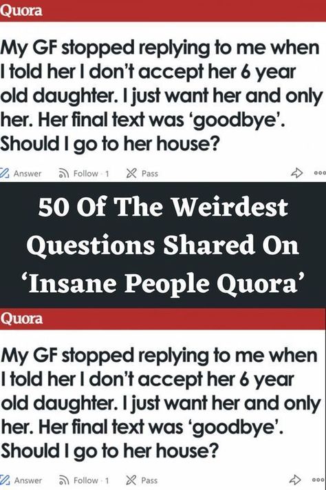 The social website, Quora is based on people; sharing their opinion and they ask questions as to what seems relevant to them at the moment. Family Expectations, Wedding Advertisement, Insane People, Clean Funny Jokes, Disney Jokes, Common Themes, Interesting Information, 5 Months, Just Amazing