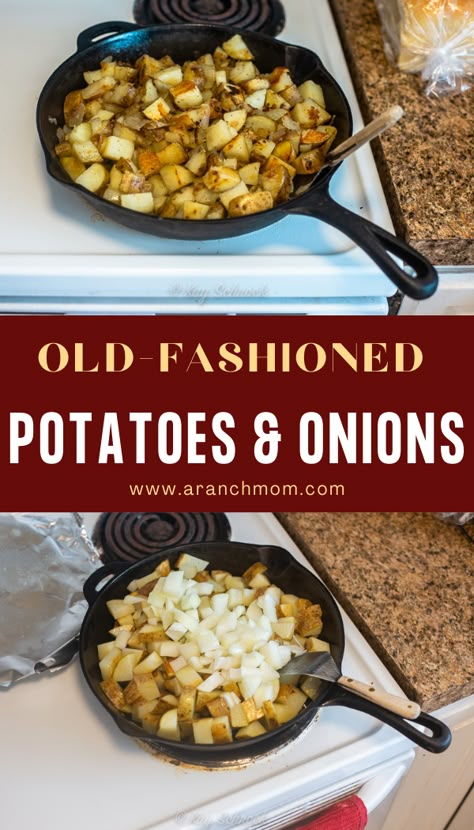 Country Hashbrown Recipes, Country Fried Potatoes And Onions, Fried Onions And Potatoes, Fried Hashbrowns, Fried Potatoes With Onions, Taco Tortellini, Country Fried Potatoes, Best Fried Potatoes, Fried Potatoes And Onions