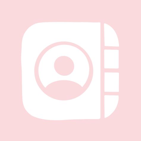 CONTACTS light pink app icon Pink Icon Contacts, Light Pink Iphone Icons, Cute Settings Icon, Contacts App Icon Pink, Light Pink Instagram Icon, Light Pink Aesthetic App Icons, Light Pink Phone Icon, Light Pink Icons Aesthetic, Pink Contacts Icon