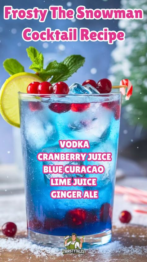 Get into the festive spirit with our Frosty The Snowman Cocktail Recipe! This delightful Frosty The Snowman Drink combines holiday cheer with delicious flavors, perfect for your winter wonderland gatherings. Enjoy this fun Christmas drink, a must-try among Christmas alcoholic drinks. Celebrate the season with our Snowman Cocktail, a whimsical addition to your holiday drinks alcohol collection. Frosty Drink Recipe, Cocktail Recipes Holiday, Fun Christmas Alcoholic Drinks, January Alcoholic Drinks, Winter Shot Recipes, Christmas Theme Drinks Cocktails, New Years Drinks Cocktails Punch Recipes, Mixed Drinks Alcoholic Christmas, New Years Mixed Drinks