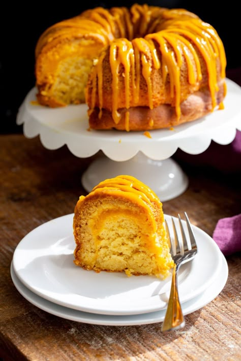 Mango Dessert Recipes Vegan, Mango Bundt Cake, Vegan Mango Recipes, Vegan Mango Dessert, Vegan Mango Cake, Summer Vegan Recipes, Orange Sponge Cake, Coconut Cream Frosting, Cake Pan Sizes