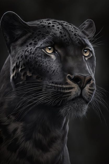 Portrait of a beautiful black panther on... | Premium Photo #Freepik #photo #predator #black-panther #jaguar #panther Panther Tattoos, Black Panther Images, Black Panther Cat, Black Panther Tattoo, Panther Pictures, Big Cats Photography, Panther Cat, Panther Black, Panther Tattoo