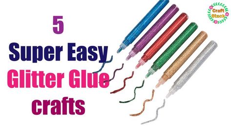 Elmers Glitter Glue Crafts, Crafts With Glitter Glue, Glitter Glue Art, Glitter Glue Crafts, Reuse Crafts, Glue Art, Clear Glue, Glitter Glue, Glue Sticks