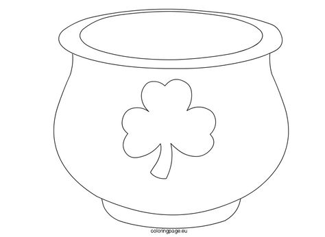 Pot Of Gold Template, Pot Template, Construction Paper Flowers, Gold Template, Student Crafts, Gold Clipart, San Patrick, St Patrick Day Activities, Christmas Bulletin