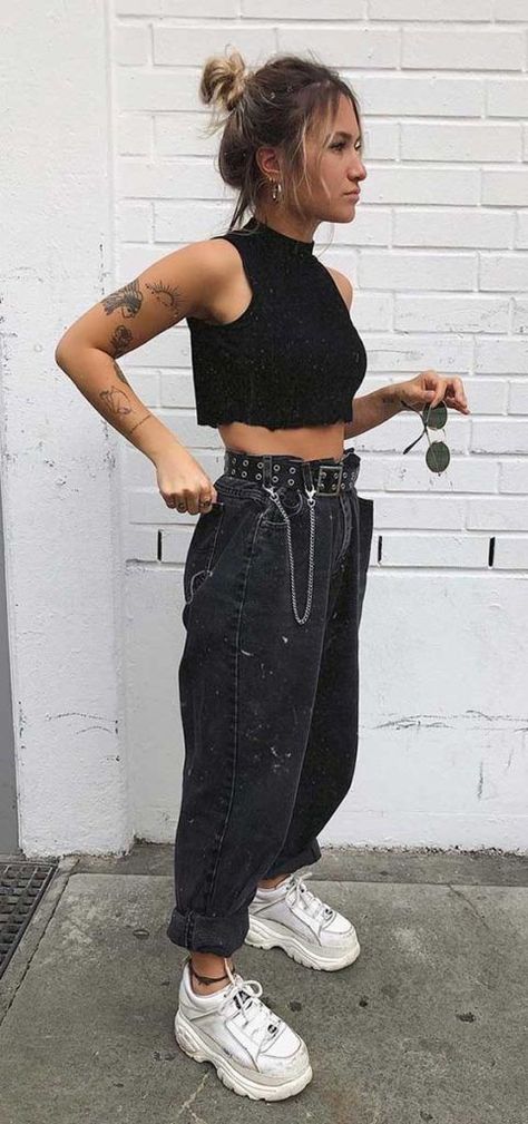 Edgy Summer Outfits, Casual Edgy, Look Grunge, Causual Outfits, Alternative Outfits, Edgy Outfits, Mode Inspiration, Looks Vintage, Spring Summer Outfits