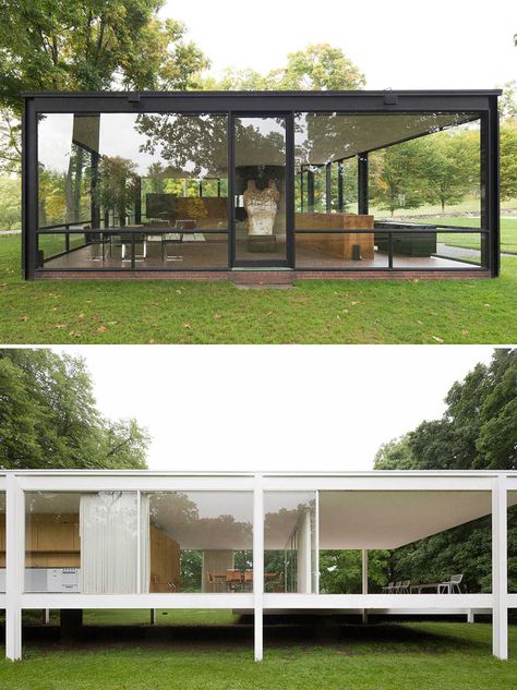 Seasons Wallpaper, Philip Johnson Glass House, Glass House Design, The Glass House, Farnsworth House, Glass Houses, New York Architecture, Philip Johnson, Architecture Wallpaper