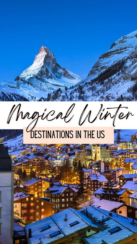 If you're looking for a winter vacation, look no further. These are some of the best destinations in the United States to enjoy a winter getaway. From skiing and snowboarding to tubing and ice skating, there's something for everyone here. So pack your bags and head to one of these amazing destinations this winter! Missouri Winter Getaways, Best Winter Getaways In Us, New England Winter Vacation, Romantic Winter Weekend Getaways, Winter Birthday Trip Ideas, 40th Birthday Ski Trip, Winter Travel Destinations United States, December Weekend Getaway, New Mexico Winter Vacation