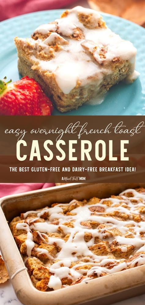 Gluten Free Christmas Breakfast, Easy Overnight French Toast, Dairy Free French Toast, Maple Custard, Dairy Free Breakfast Casserole, Easy French Toast Casserole, Gluten Free Breakfast Casserole, Gluten Free Dairy Free Breakfast, Overnight Casserole