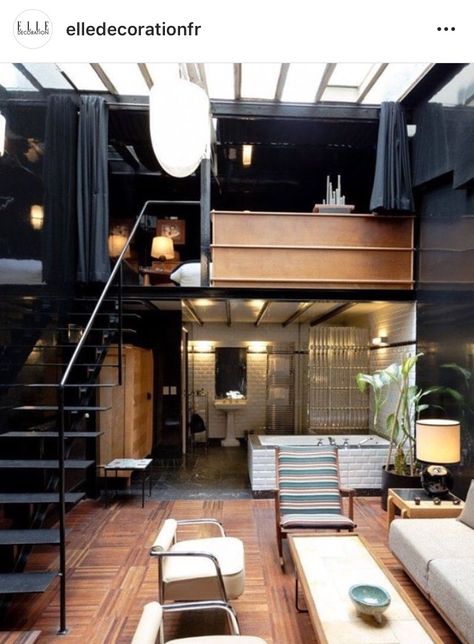 Midcentury Modern Interior Design, Midcentury Modern Interior, Loft Hotel, Hotel Hoxton, Loft House Design, Paris Hotel, Duplex Design, Hotel Room Design, Loft Interiors