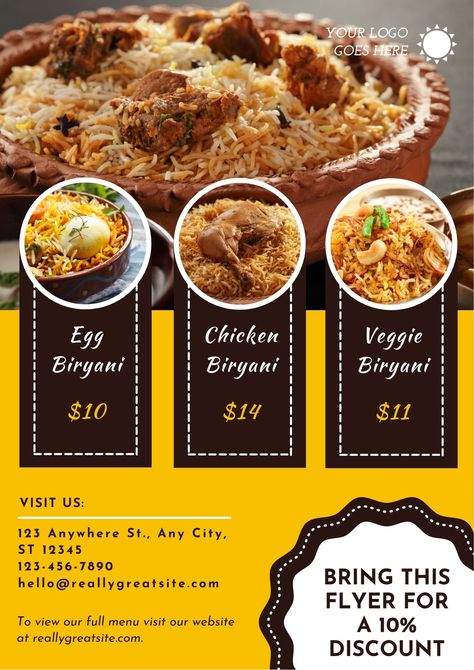 Templates Hyderabad Biryani, Restaurant Flyer, Digital Menu, Baked Cheese, Menu Card, Chicken Eggs, Menu Cards, Biryani, Menu Restaurant