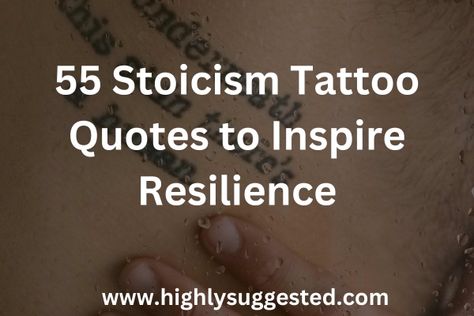 Inspiring Stoic Wisdom for Tattoos Getting a tattoo can be a meaningful way to remind yourself of an inspirational quote or life motto. For those […] Stoicism Tattoo, Quotes On Resilience, Stoic Wisdom, Stoic Quotes, Getting A Tattoo, First Principle, Life Motto, The Best Revenge, Quotes To Inspire