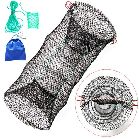 Arrives by Wed, May 25 Buy Drasry Fishing Trap Bait For Crab Lobster Crawfish Shrimp Portable Foldable Fishing Cast Net Accessories Collapsible Black 23.6" x 11.8" (60cm x 30cm) at Walmart.com Crawfish Traps, Crab Net, Fishing Traps, Crab Trap, Bait Trap, Cast Nets, Maryland Blue Crab, Crab And Lobster, Blue Crab