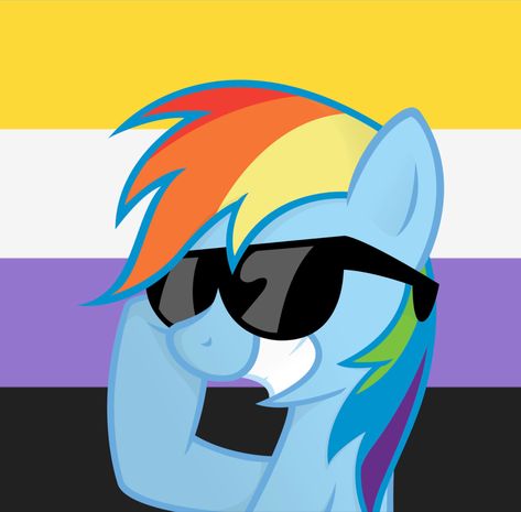 Trans Flag Pfp, Nonbinary Pfp, Rainbow Dash Pfp, Nonbinary Art, Non Binary Flag, Nonbinary Flag, Trans Flag, Non Binary, Rainbow Dash