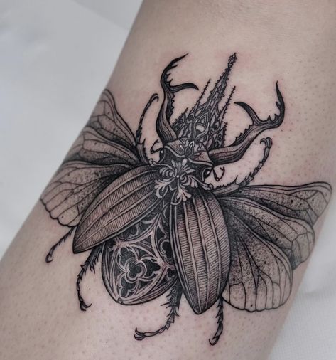 Caterpillar Tattoo, Dna Tattoo, Beetle Tattoo, Insect Tattoo, Bug Tattoo, Creepy Tattoos, Beautiful Tattoo, Botanical Tattoo, Calf Tattoo