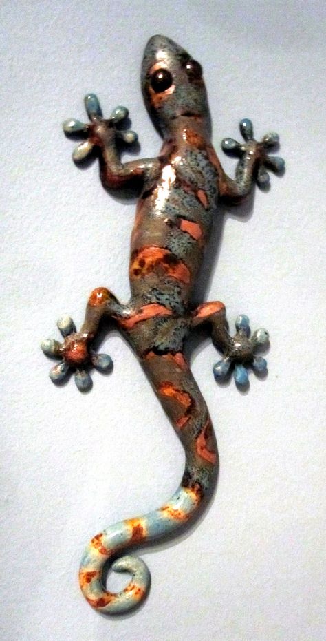 Ceramic Lizard Pottery, Ceramic Lizard, Clay Lizard, Gecko Wall Art, Mexican Paintings, Clay Birds, Pottery Animals, Fish Illustration, Bodo