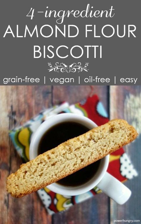 Biscotti, perfected! Everyone wil love these, plus they are #grainfree #vegan #oilfree, low in sugar, made with just #4ingredients, and only 68 calories each. #almondflour #cleaneating #cleaneats #grainfreecookies #cookies #biscotti Almond Flour Biscotti, Gluten Free Biscotti, Grain Free Cookies, High Protein Desserts, Biscotti Recipe, Almond Flour Recipes, Gluten Free Sweets, Paleo Vegan, Keto Cookies