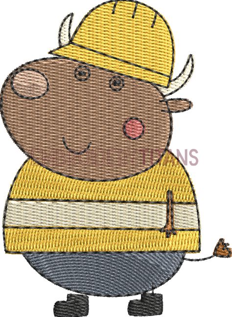 Mr. Bull_s Brother Peppa Pig Free Embroidery Design Pig Embroidery, Embroidery Design Download, Free Machine Embroidery Designs, Free Machine Embroidery, Free Embroidery Designs, Free Embroidery, Peppa Pig, Machine Embroidery Design, Machine Embroidery Designs