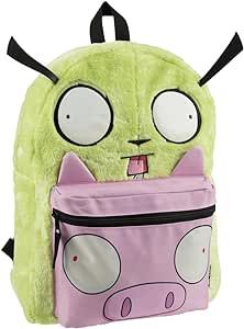 Invader Zim Gir, Zim Gir, Animes Emo, Checkered Background, Green Backpack, Kei Visual, Unique Looks, Green Backpacks, Scene Kids