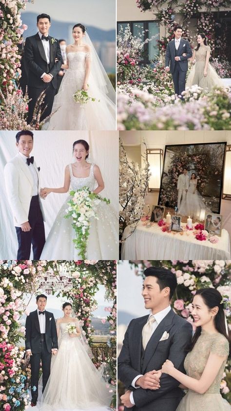 Hyun Bin | Son Ye Jin | Wedding | March 2022 Son Ye Jin Wedding, Wedding March, Son Ye Jin, Wedding Photoshoot Props, Vogue Wedding, Korean Wedding, Wedding Day Inspiration, Hyun Bin, Bridal Inspo