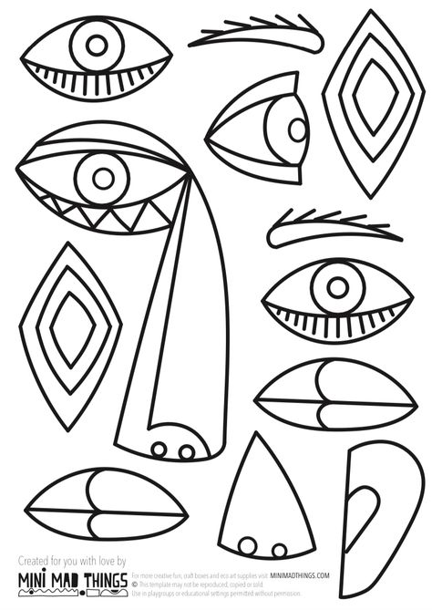 Picasso For Preschoolers, Picasso Crafts For Kids, Picasso Kids Art Projects, Piccaso Art Faces, 3rd Grade Arts And Crafts, Picasso Art Projects For Kids, Picasso For Kids, Art Classroom Ideas, Shape Project