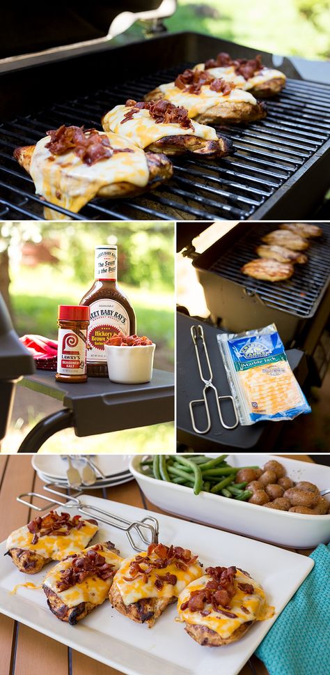 This easy-cheesy Grilled Monterey Chicken is the most delicious grilling combo ever. (Cheese + Bacon + BBQ = YES) You’re going to want this on the menu this weekend FOR SURE. *We love this!!! Easy To Grill Foods, Easy Grill Dinner Recipes, Food For The Grill Ideas Dinners, Dinners For The Grill, Recipes To Grill, Good Grilling Recipes, Grilled Monterey Chicken, Supper Ideas On The Grill, Weekend Grilling Dinner Ideas