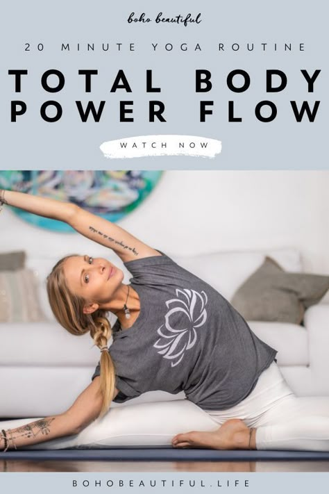 Lower Body Yoga, At Home Workout For Women, Boho Beautiful Yoga, Full Body Yoga Workout, Home Workout For Women, Full Body Yoga, Yoga Sequence For Beginners, 20 Minute Yoga, Yoga Youtube